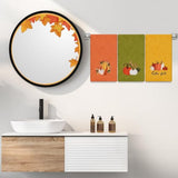 JarThenaAMCS 3Pcs Fall Hand Towels for Bathroom, Embroidered Pumpkin