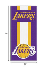 Northwest NBA Los Angeles Lakers Unisex-Adult Beach Towel, 30" x 60", Zone Read