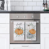 Fall Kitchen Towels 18x26 Inch Set of 2 Autumn Thanksgiving Kitchen Decor