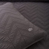 Lacoste Herringbone Stitch 2-Piece Quilt Set, Twin, Castle Rock Grey