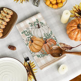 Artoid Mode Orange Hello Pumpkin Fall Kitchen Towels Set of 4 18x26 Inch