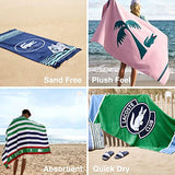 Lacoste Ombre Block 2 Pack, 100% Cotton Oversized Beach Towel, 72" x 36", Blue and Red