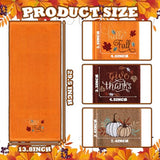 Fanfanwin 3 Pcs Fall Hand Towels for Bathroom 13.8 x 29.5 Inch Autumn Decorative Bath Towels Sets 100% Cotton Embroidere