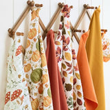 Martha Stewart Autumn Harvest Falling Leaves Kitchen Towel 3-Pack Set, 100% Cotton with Absorbent Terrycloth, Decorative
