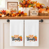 FUTBU Thanksgiving Hand Towels Cotton Embroidered Sets of 2 - Thanksgiving Turkey Kitchen Towels Bathroom - Dish Towels