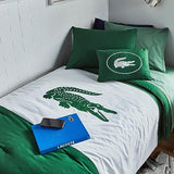 Lacoste Crew 4-Piece Comforter Set, 100% Cotton Percale, King, Green