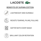 Lacoste Heritage Supima Cotton 6-Piece Towel Set, 2 Bath Towels, 2 Hand Towels, 2 Washcloths, Navy