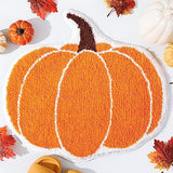 TRUEDAYS Fall Pumpkin Bath Mat, Tufted Non Slip Bathroom Rug