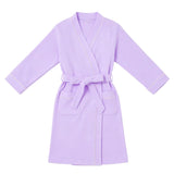 EK4YDNDS 100% Cotton Girls Robe, Soft Spa Kimono Long Bathrobe for Kids 2-12 Years(lavender,6y)
