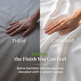 Cariloha Resort 100% Organic Bamboo Viscose Sheets - 4-Piece King Sheet Set - 18 in Extra Deep Pockets - Sateen Weave, Cooling, Luxury Sheets - Oeko-TEX Standard 100 - White