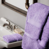 Superior Egyptian Cotton Pile 3 Piece Towel Set, Includes 1 Bath, 1 Hand, 1 Face Towel/Washcloth, Ultra Soft Luxury Towels, Thick Plush Essentials, Guest Bath, Spa, Hotel Bathroom, Purple