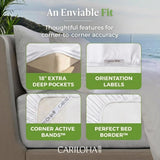 Cariloha Resort 100% Organic Bamboo Viscose Sheets - 4-Piece King Sheet Set - 18 in Extra Deep Pockets - Sateen Weave, Cooling, Luxury Sheets - Oeko-TEX Standard 100 - White