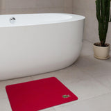 Lacoste Crocodile Bath Mat, Memory Foam Rug, Formula 1, Red, 19x30