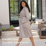 Cariloha Spa Robe - Luxurious, Plush Bamboo Viscose - Coastal Gray - L/XL