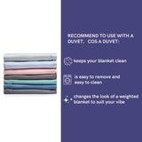 YnM 15lbs Weighted Blanket for Adults, Heavy Bed Throw Blanket with Cooling Glass Beads for All Season Use, Ideal for ~140lbs (48x72 Inches, Twin/Full, Dark Grey)