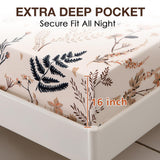 JSD Boho Floral Printed Queen Sheet Set Extra Deep Pocket