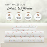 Linen Market 4 Piece Full Bedding Sheet Set (Pink Floral) - Sleep Better Than Ever with These Ultra-Soft & Cooling Bed Sheets for Your Full Size Bed - Deep Pocket Fits 16" Mattress