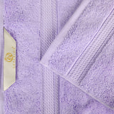 Superior Egyptian Cotton Pile 3 Piece Towel Set, Includes 1 Bath, 1 Hand, 1 Face Towel/Washcloth, Ultra Soft Luxury Towels, Thick Plush Essentials, Guest Bath, Spa, Hotel Bathroom, Purple