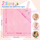 Individz Custom Hooded Bath Towel with Name, Personalized Highly Absorbent Bunny Towels, Baby Bath Towels for Girls Boys, Easter Brithday Shower Gifts for Baby, Toddler, Newborn (Purple)