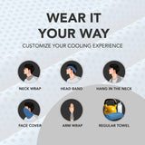 desired body Microfiber Cooling Towels for Neck and Face - 4 Pack 40x12” Mesh Quick Dry Gym Towels for Working Out with Waterproof Bag and Carabiner - Sweat Rag for Gym, Sports, Outdoor Activities