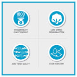 Madison Park Signature Splendor Luxury 100% Cotton Bathroom Towel Set - Soft, Plush 1000 GSM Heavyweight Hotel Quality, Zero Twist, Highly Absorbent, Quick Dry, Multi Sizes, Blue 6 Piece