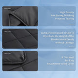 Topcee Weighted Blanket (20lbs 60"x80" Queen Size) for Adult All-Season Summer Fall Winter Cooling Breathable Heavy Microfiber Material with Glass Beads Big Blanket Soft Thick Comfort