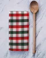 Urban Villa Christmas Set of 6 Kitchen Towels 20×30 Inch 100% Cotton Highly Absorbent Dish Towels Premium Quality Ultra Soft Bar & Tea Towels with Mitered Corners- Red/Green/White