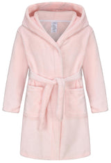 Childlike Me Girls Fleece Hooded Robes Soft Plush Bathrobe for Kids 2-16 Years Pink 2-3 Years