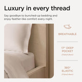 Threadmill 1200 Thread Count Supima Cotton King Sheet Set, Sateen, White