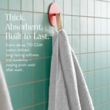 Brooklinen Super-Plush Bath Towel and Hand Towel Set - 2 Bath Towels, 2 Hand Towels - Cotton, Highly Absorbent (White)