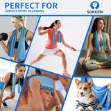 Sukeen 4 Pack Cooling Towels (40"x12"), Cooling Neck Wraps, Ice Towel, Soft Breathable Chilly Towel,Microfiber Towel for Yoga,Sport,Running,Gym,Workout,Camping,Fitness,Workout & More Activities