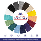 American Soft Linen Luxury 4 Piece Bath Towel Set, 600 GSM 100% Cotton Turkish Bath Towels for Bathroom, 27x54 in Large Bathroom Shower Towels, Dark Gray