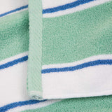 Aston & Arden Striped Beach Towel - Oversized 35 x 70 Soft Plush Thick Cotton, 600 GMS Heavy & Luxury for Pool Chairs, Resort, and Hot Tub, Green/Blue