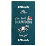 Northwest NFL Philadelphia Eagles 2025 Super Bowl LIX Gumbo Beach Towel 30X60 Inches