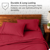 Bare Home Microfiber Pillow Cases - King Size Set of 2 - Cooling Pillowcases - Double Brushed - Red Pillowcases 2 Pack - Easy Care (King Pillowcase Set of 2, Red)