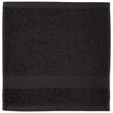 Amazon Basics Soft, Absorbent Fade Resistant Cotton Washcloths, 12-Pack, 12" L x 12" W, Black