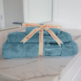 Marmaris Co. 3 Luxury Soft Towels Set Viscose Derived from Bamboo & Turkish Cotton