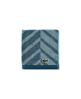 Lacoste Herringbone 100% Cotton Towel, 13x13 Wash Cloth, Dark Teal
