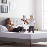 LUCID Encasement Mattress Protector - Completely Surrounds Mattress for Waterproof Protection, White, King