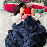 Bedsure GentleSoft Navy Blue Throw Blanket for Couch - 300GSM Soft Cozy Fleece Blankets for Home Decor Gifts Throws for Travel Camping 50x60 Inches