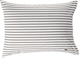 Lacoste 100% Cotton Percale Sheet Set, Graphic Stripe Print, Dark Grey, Full