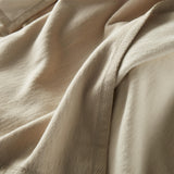 Peacock Alley Favorite Luxury Reversible Cotton Blanket for Year Around Use - 100% Long Staple Cotton, Imported from Portugal - King, White