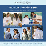 MONARCH Periwirnkle Plush Lined Microfiber Bath Robe for Men or Women