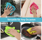 HOMEXCEL Microfiber Cleaning Cloth,50Pack Cleaning Rag,Cleaning Towels with 4 Color Assorted,11.5"X11.5"(Green/Blue/Yellow/Pink)
