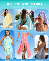 Antfuny Turkish Beach Towels Vacation Essentials Quick Dry Sand Free Oversized Bath Pool Swim Towel Extra Large XL Blanket Adult Travel Cruise Accessories Must Haves Clearance Stuff Necessities