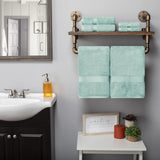 Superior Egyptian Cotton Pile 6 Piece Towel Set, Includes 2 Bath, 2 Hand, 2 Face Towels/Washcloths, Ultra Soft Luxury Towels, Thick Plush Essentials, Guest Bath, Spa, Hotel Bathroom, Sea Foam