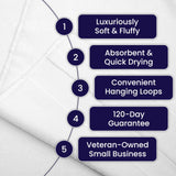 Alusa Home Bamboo Viscose Bath Towels - Ultra Soft & Plush 700 GSM Luxury Bath Towels - Super Absorbent & Quick Drying - 6 Piece Towel Set (Papyrus)