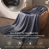 Bedsure PureWoven 100% Rayon Derived from Bamboo, King Size Sheets Set