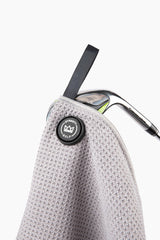 Magnetic Golf Towel for Golf Bags - Microfiber Golf Towels for Men & Women - Waffle Golf Bag Towel with Magnet (Gray)