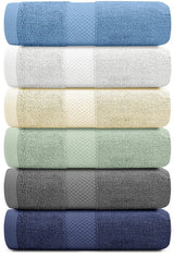 White Classic Luxury Hand Towels for Bathroom-Hotel-Spa-Kitchen-Set - Circlet Egyptian Cotton - 16x30 Inches - Set of 6 (Multi)